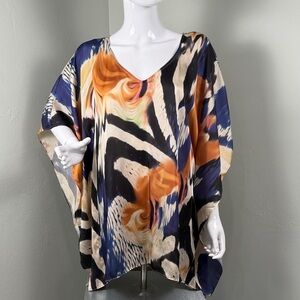 Chico's Vibrant Multicolor Abstract Tunic